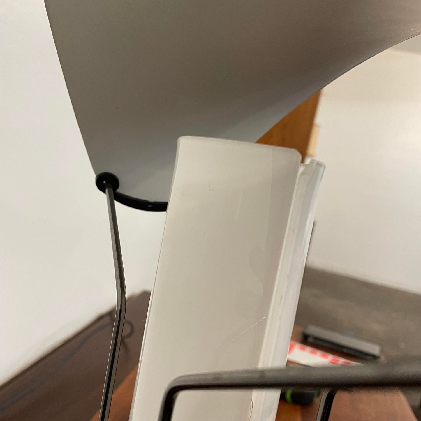 Italian Vintage Copper and Glass Table Lamp by Arteluce Palio