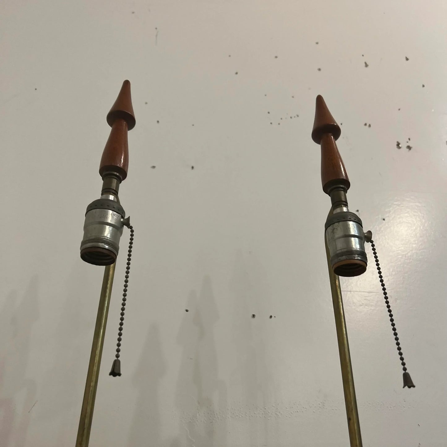 Pair of Yasha Heifetz Carved Man and Woman Lamps