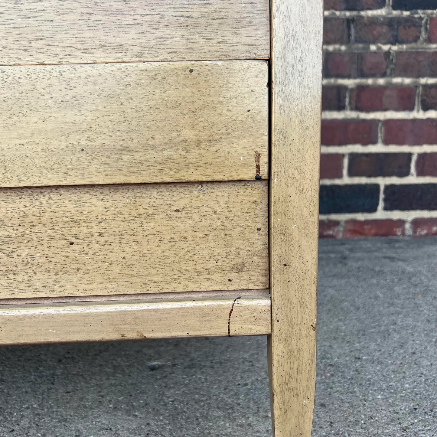 American of Martinsville Travertine Top Dresser