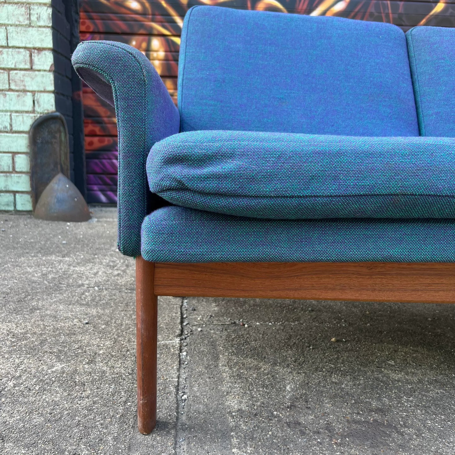 Finn Juhl Midcentury Danish Modern Teal Sofa