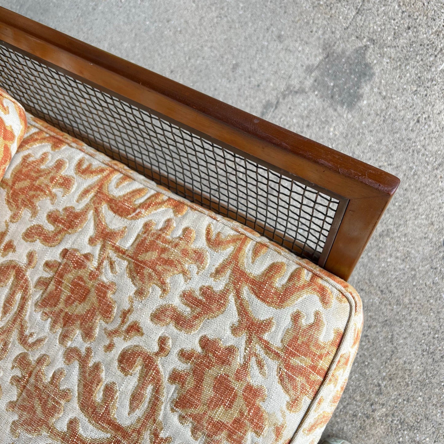 Mid Century Modern Bertha Schaeffer Sofa for Singer & Sons Loveseat