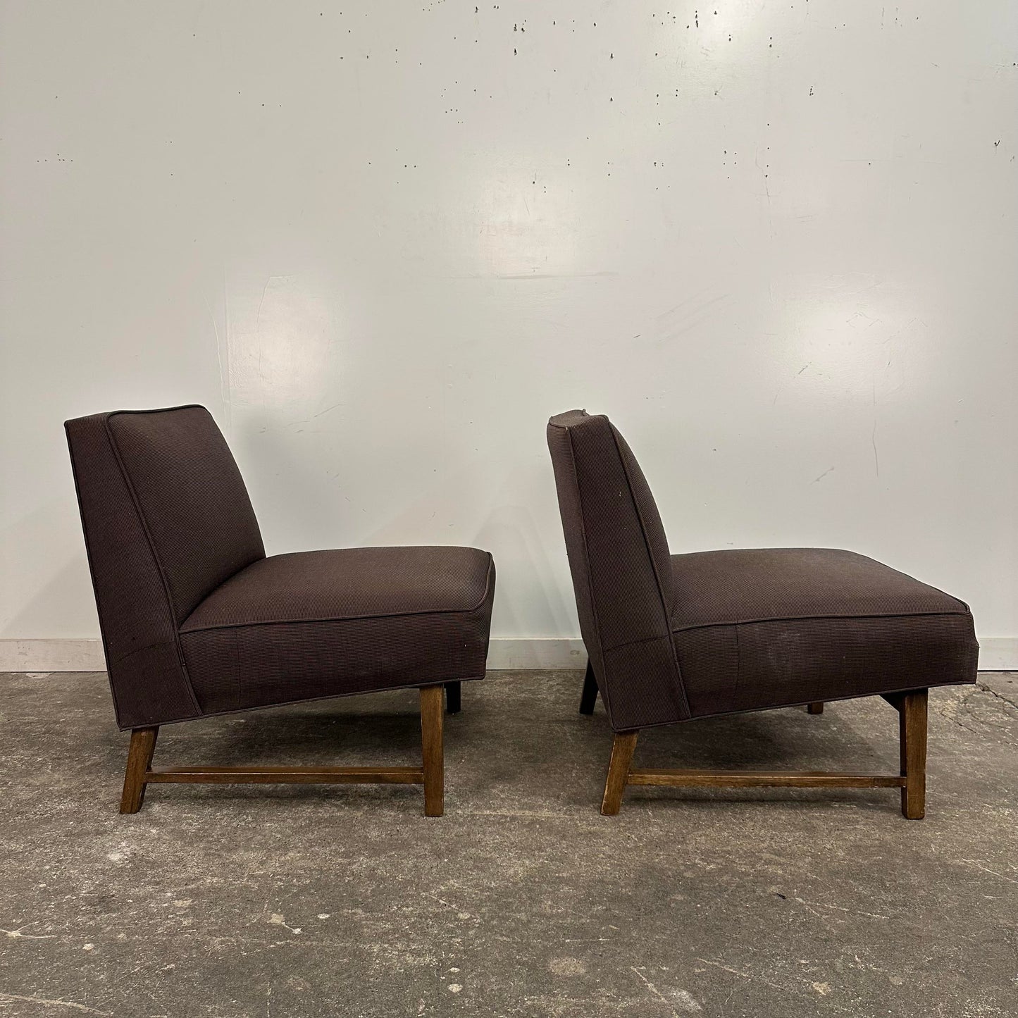 Pair of Slipper Chairs by Edward Warmly for Dunbar