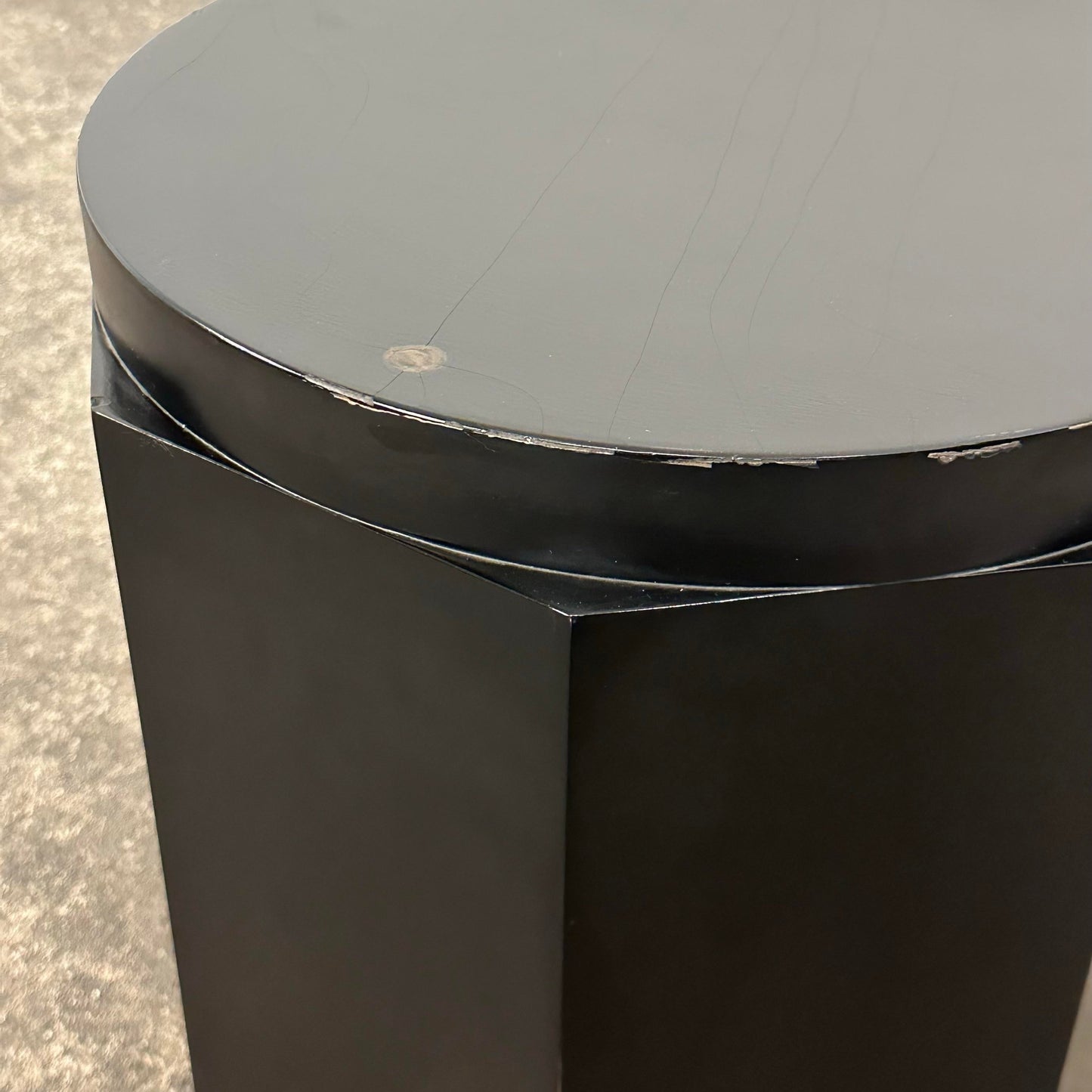 Dunbar Pedestal-Style Geometric Side Table