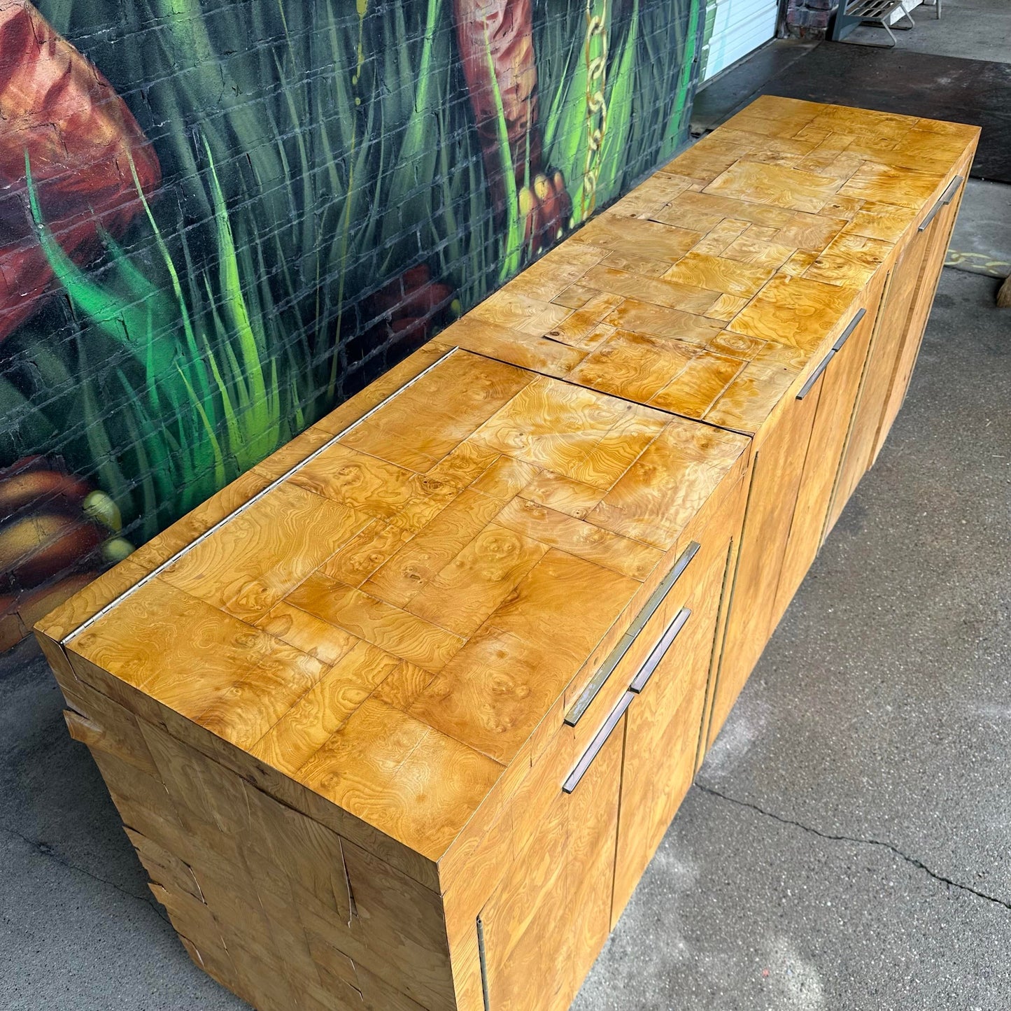 Paul Evans Patchwork Burlwood Credenza