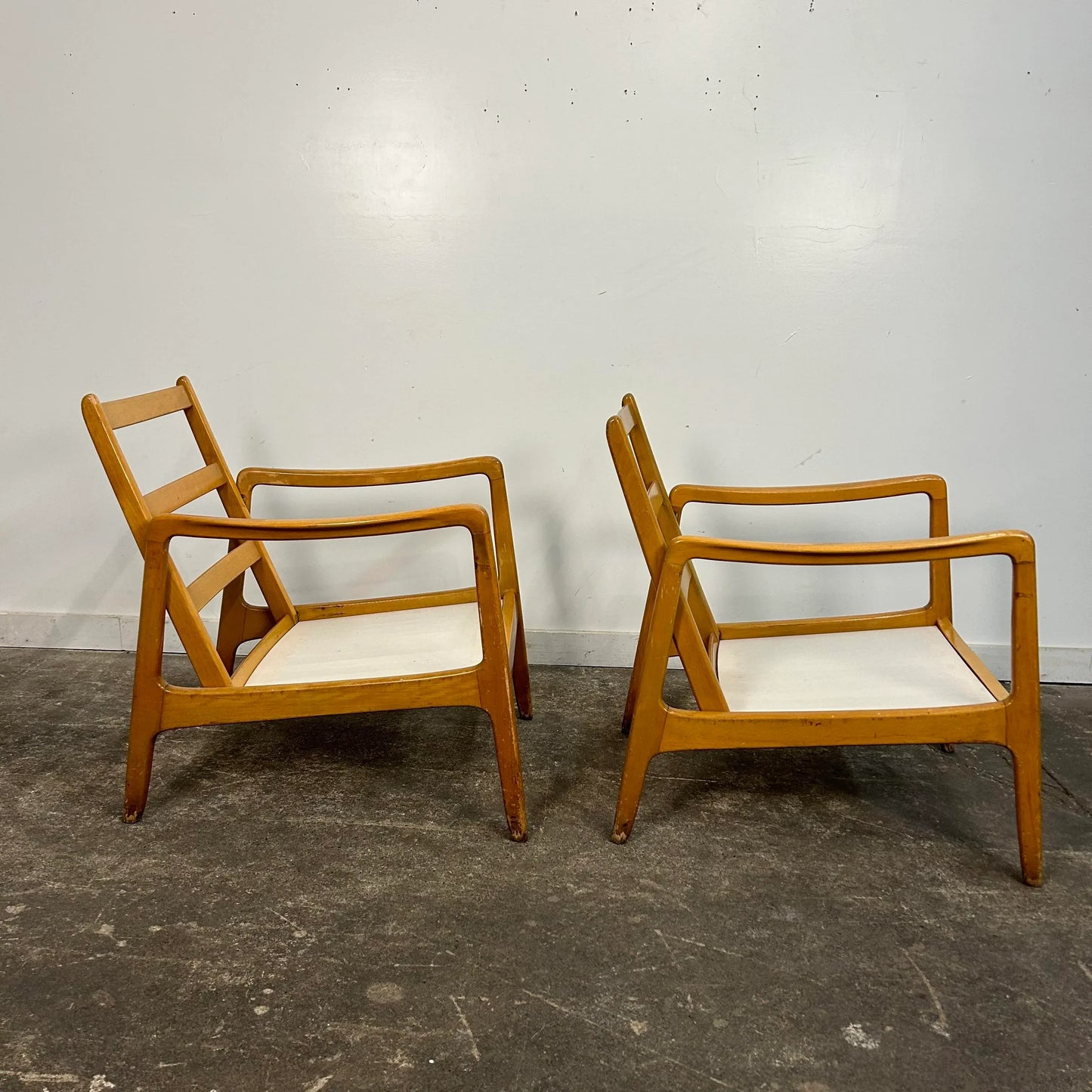 Pair of Danish Modern Lounge Chairs by Ole Wanscher for John Stuart