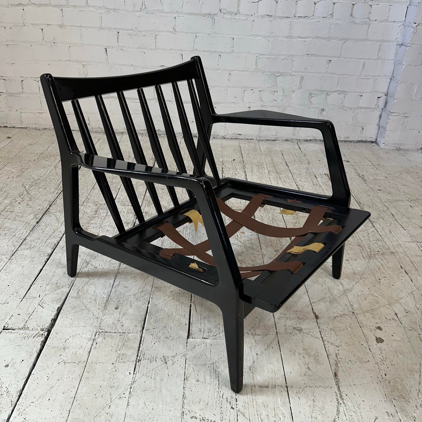 Kofod Larsen for Selig Wooden Lounge Chair Danish Style