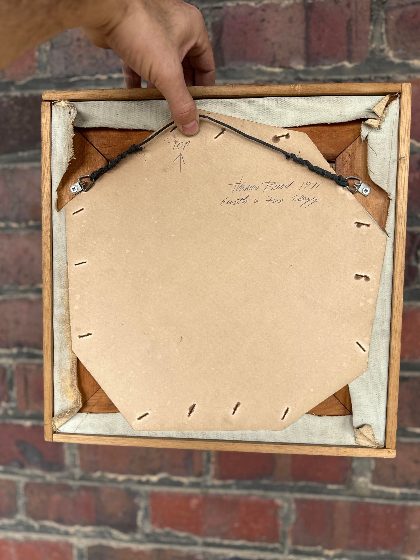 Thomas Blood 1971 Signed Painting Titled Earth and Fire Elegy