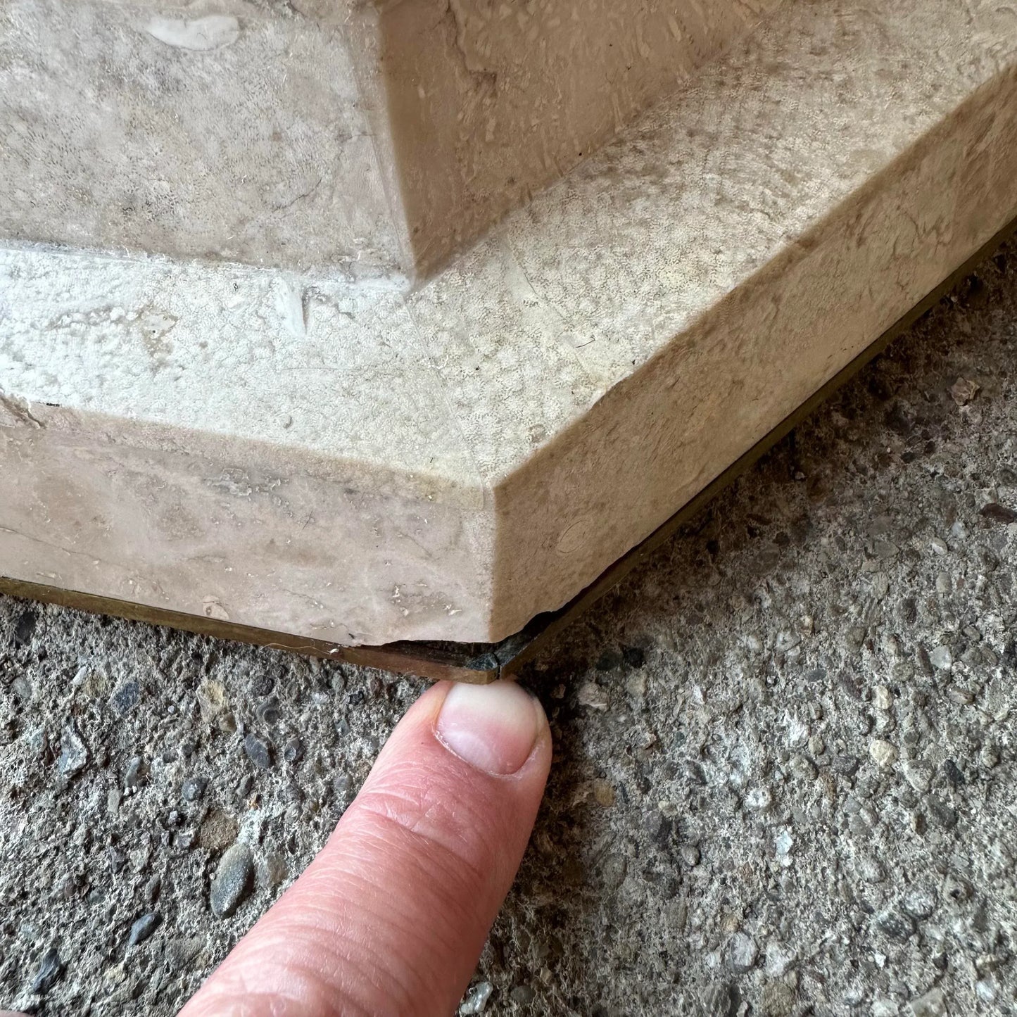 Maitland Smith Glass and Tessellated Marble Side Table