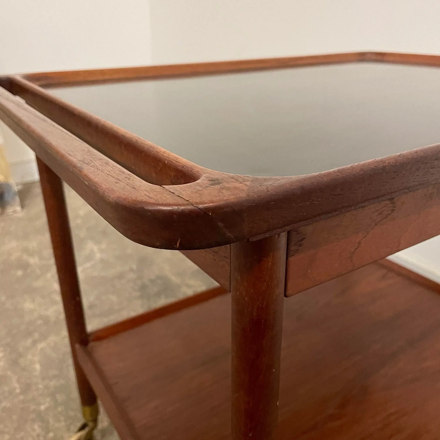 Ludwig Pontoppidan Danish Teak Bar Cart Danish Modern