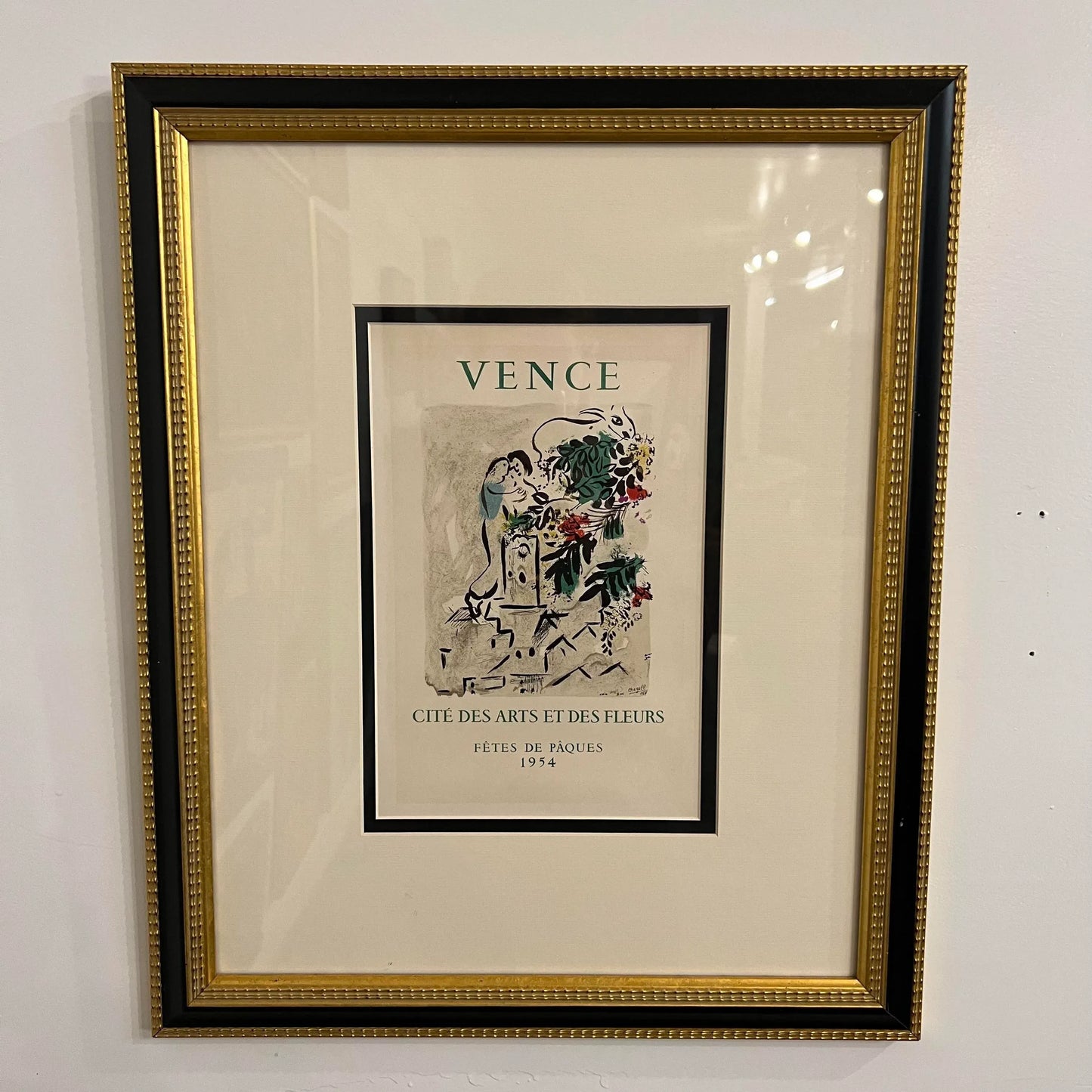 Marc Chegal “Vence - Cite’ Des Arts Et Des Fleurs” Print 1954