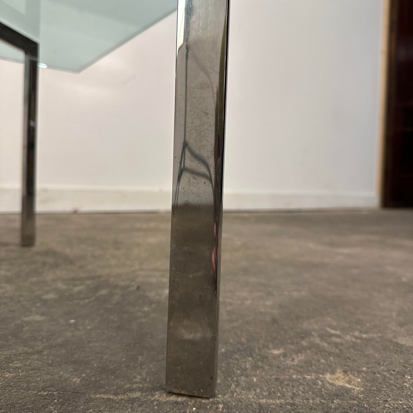 Knoll Glass Barcelona Coffee Table by Mies Van Der Rohe