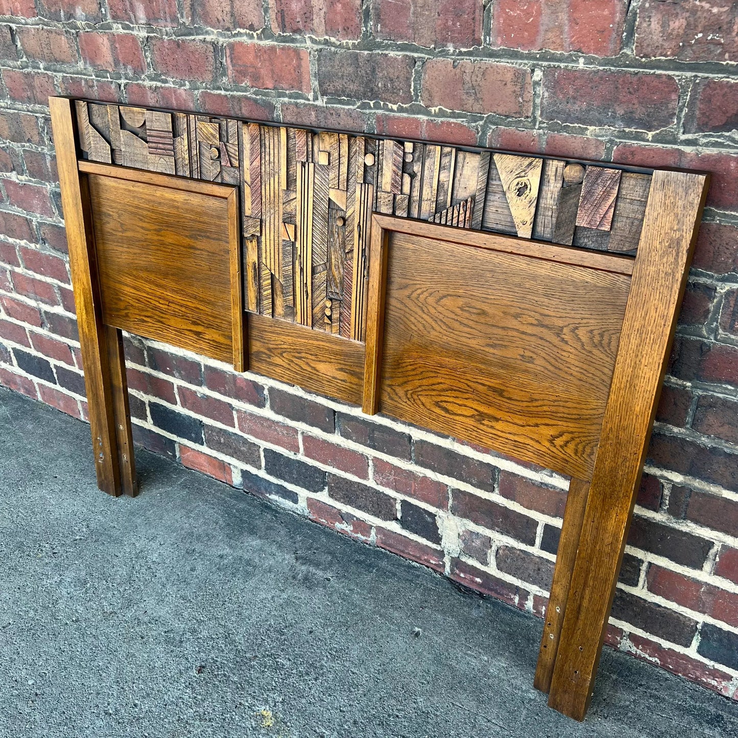 Mid Century Brutalist Lane Pueblo Twin Size Headboard