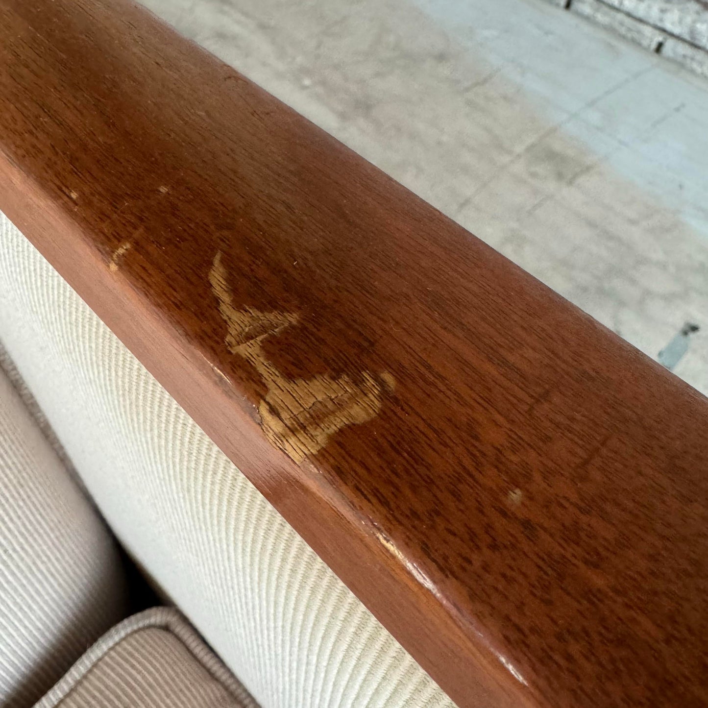 Pair of Cube Lounge Chairs Wood Trim