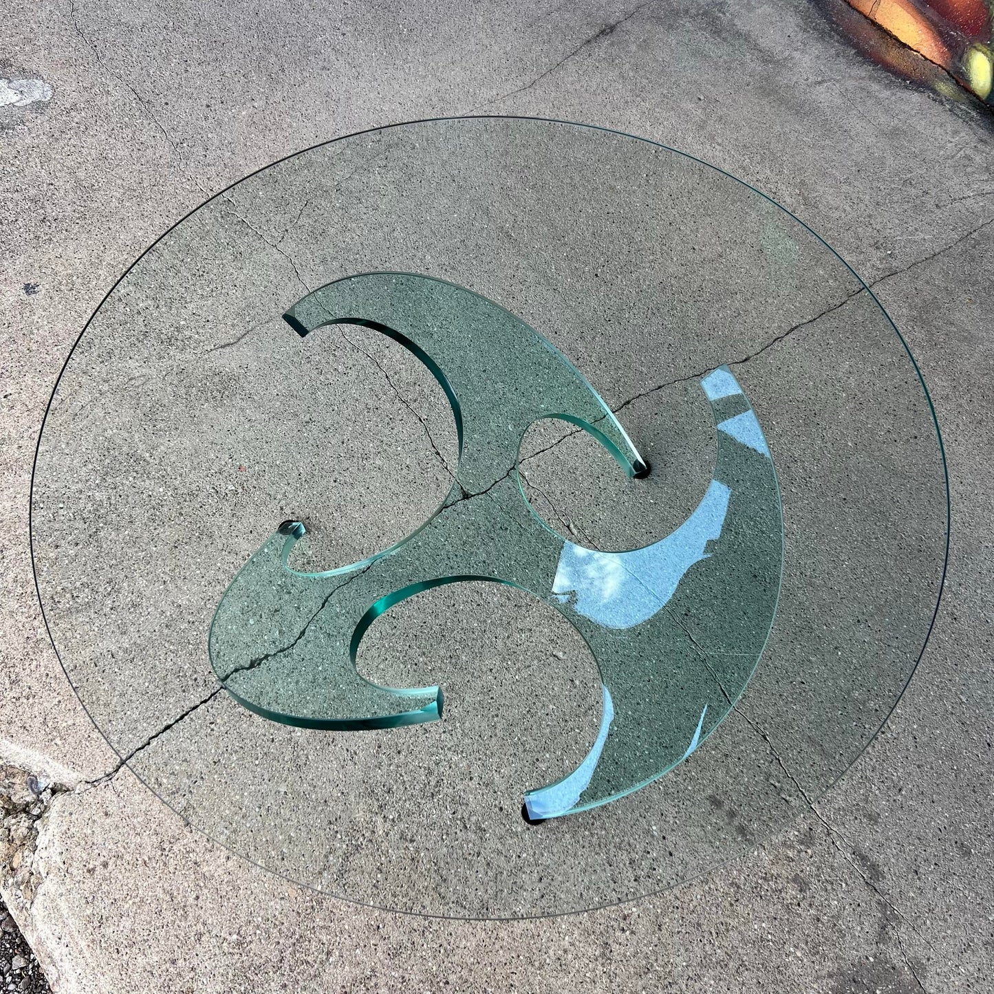 Knut Hesterburg Rare Glass Propeller Coffee Table