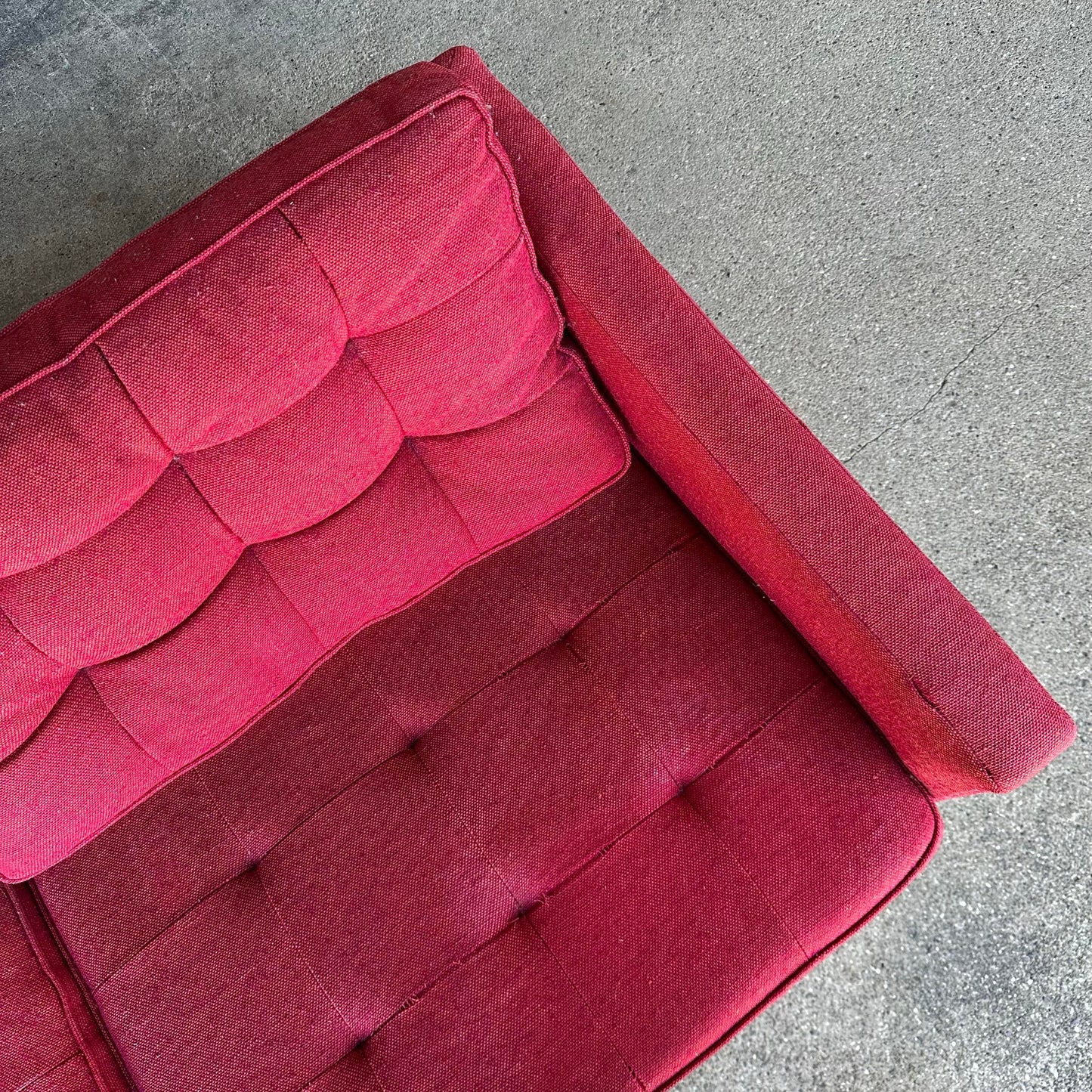 Mid Century Modern Florence Knoll Relaxed Chrome Base 3 Seater Sofa