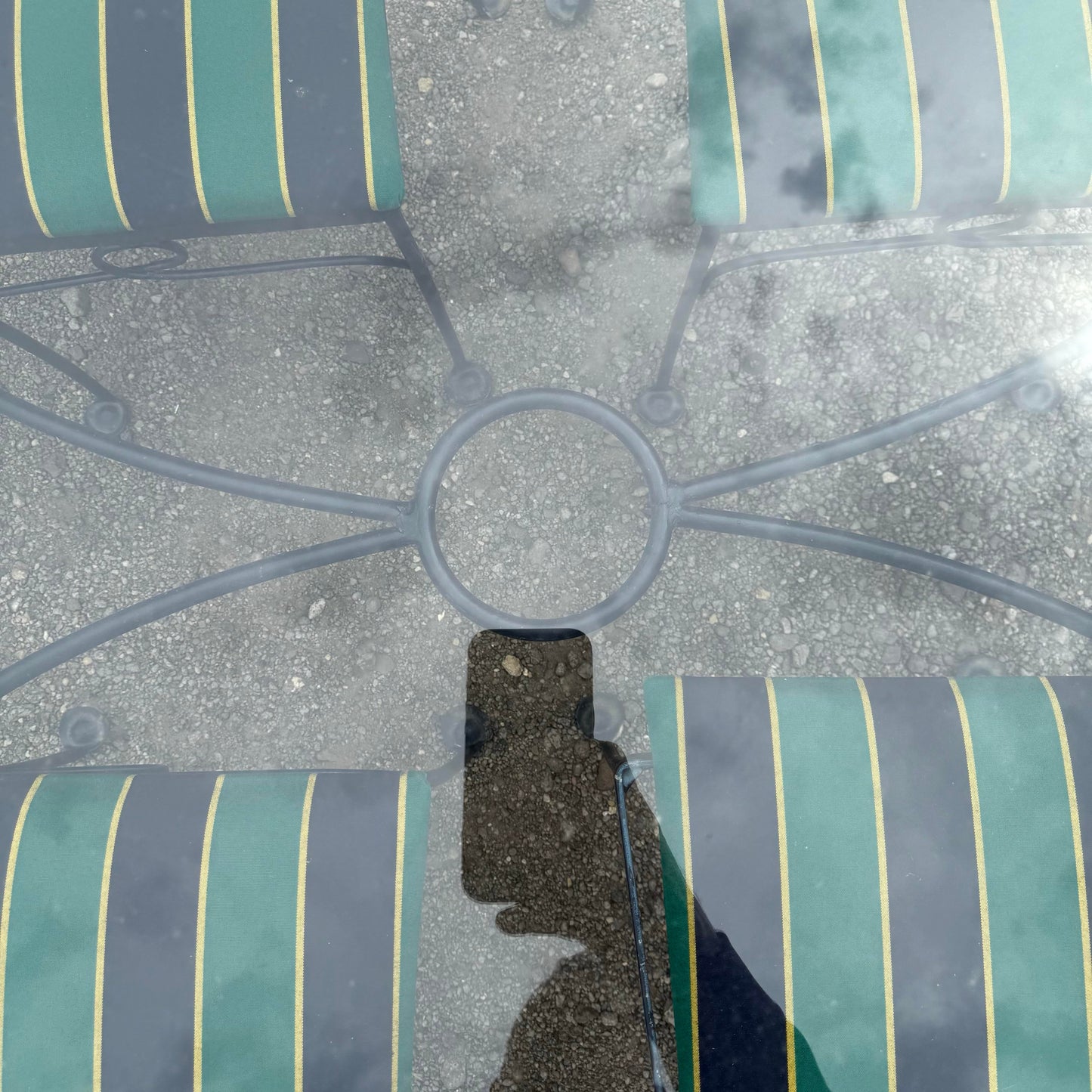 Massive Salterini Wrought Iron Glass Patio Dining Set