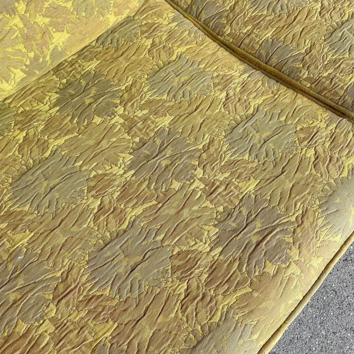 Mid Century Modern Erwin-Lambeth Brass Legged Sofa