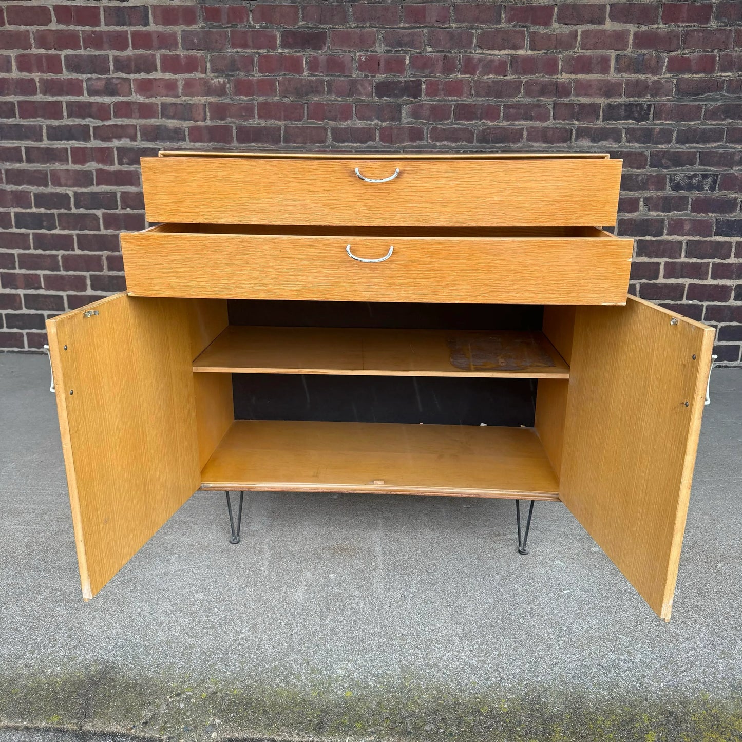 George Nelson for Herman Miller Thin Edge Prototype Cabinet Hairpin Leg