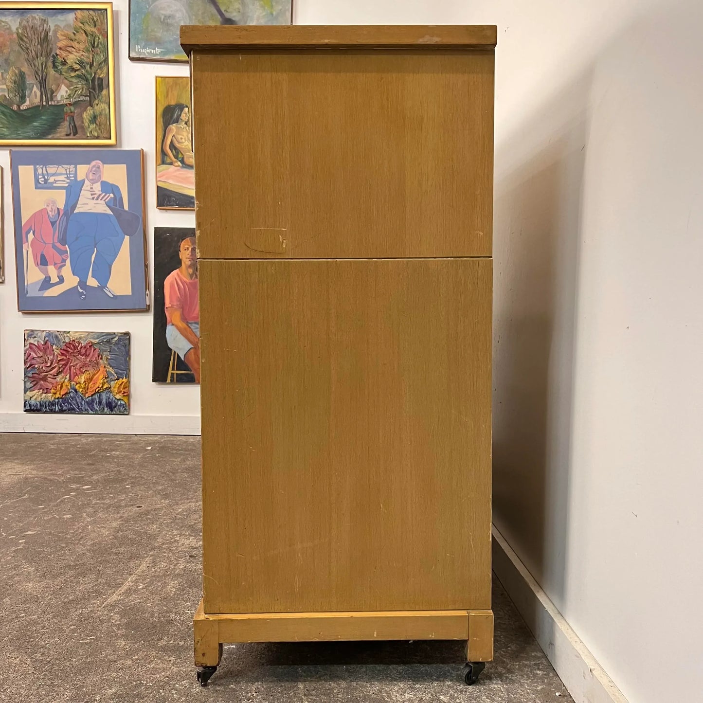 Tall Robsjohn Gibbings for Widdicomb Chest With Secretary Desk