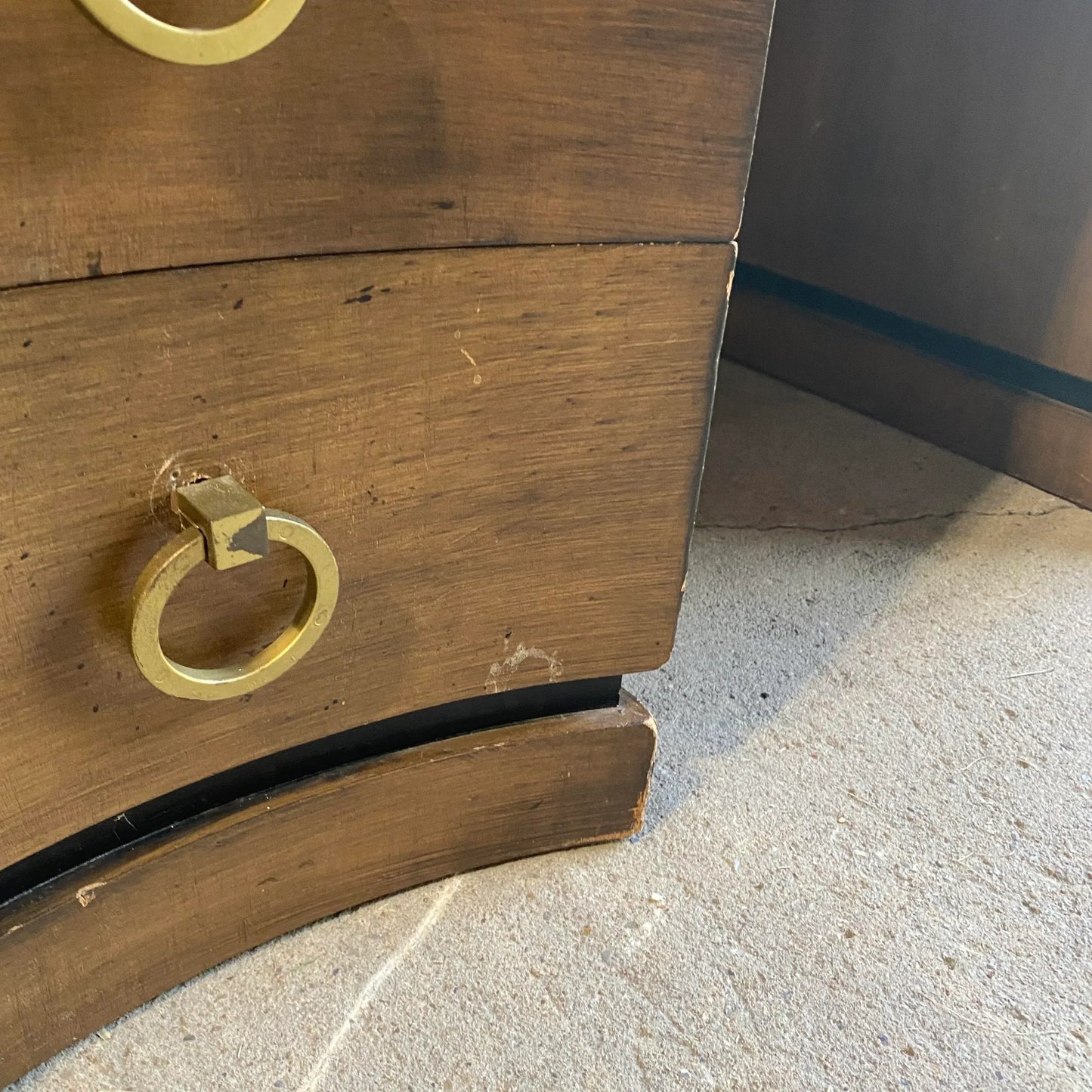 Mid 20th Century Greek Key Leather Top Desk Appears to Be by Parzinger