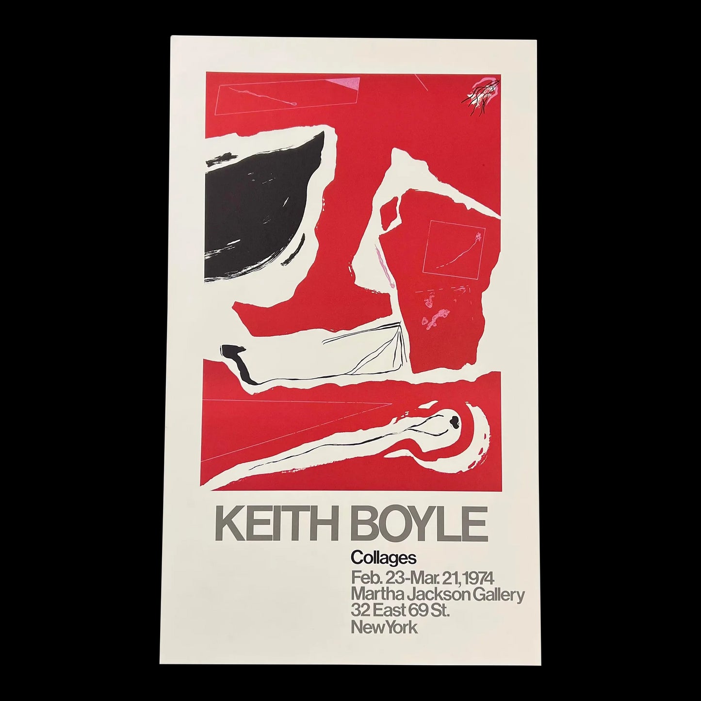 Keith Boyle Collages Exhibition Poster 1974