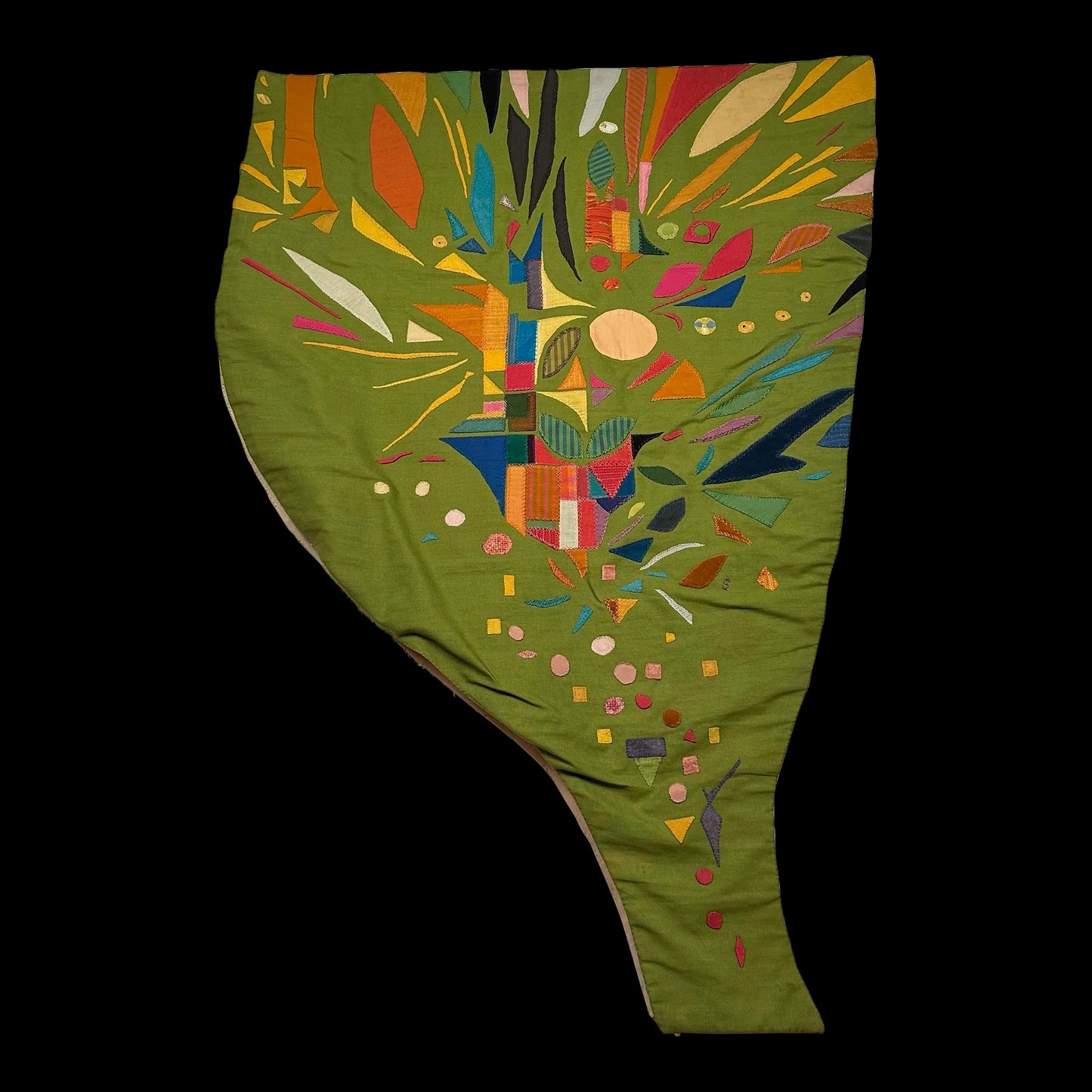 1960s Studio Made Kristina Friberg Fiber Art Tapestry “Joy”