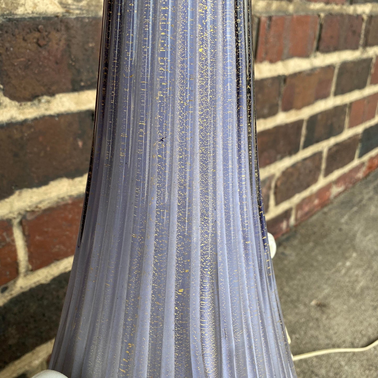 Mid-Century Modern Purple Murano Glass Table Lamp