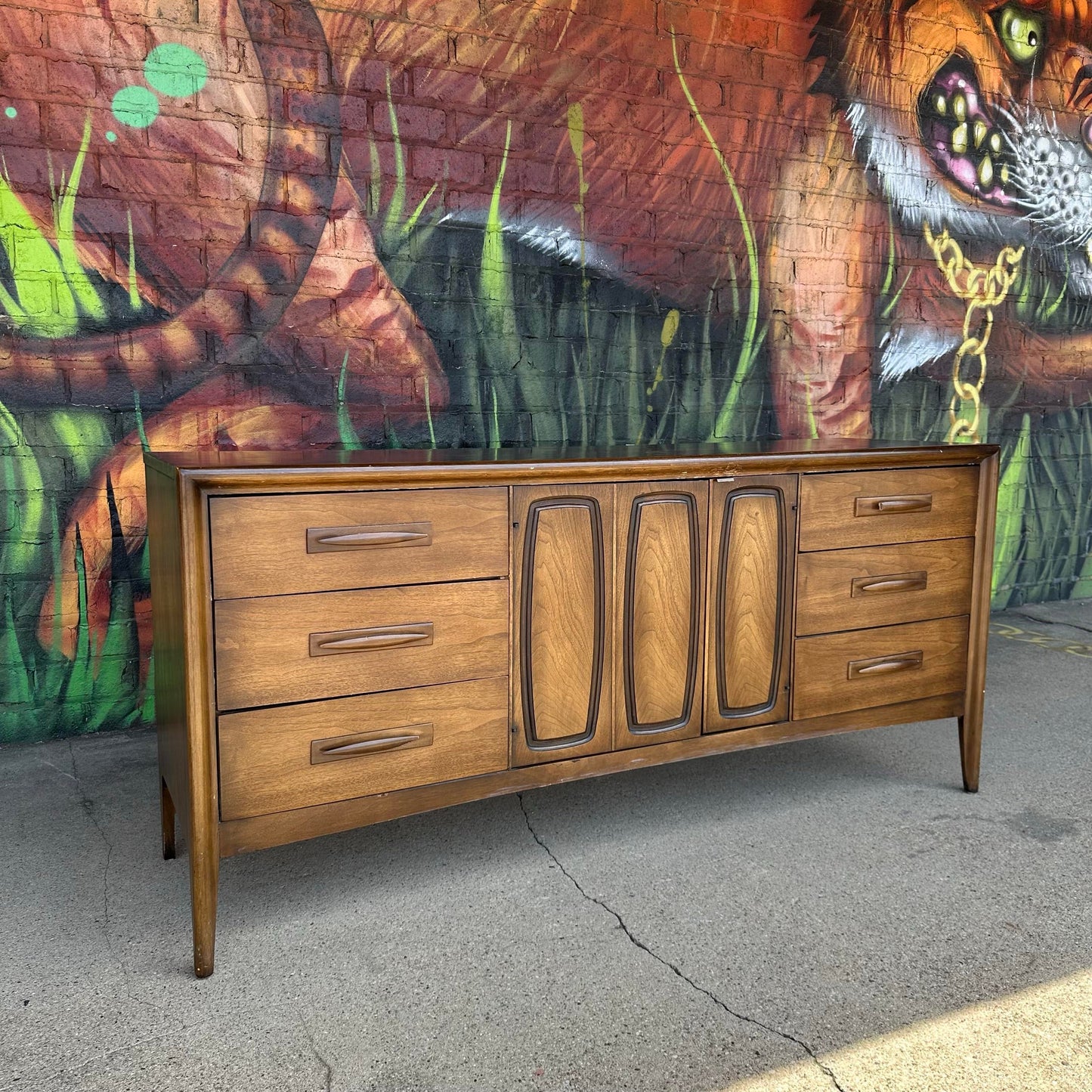 Mid-Century Modern Broyhill Emphasis Low Dresser