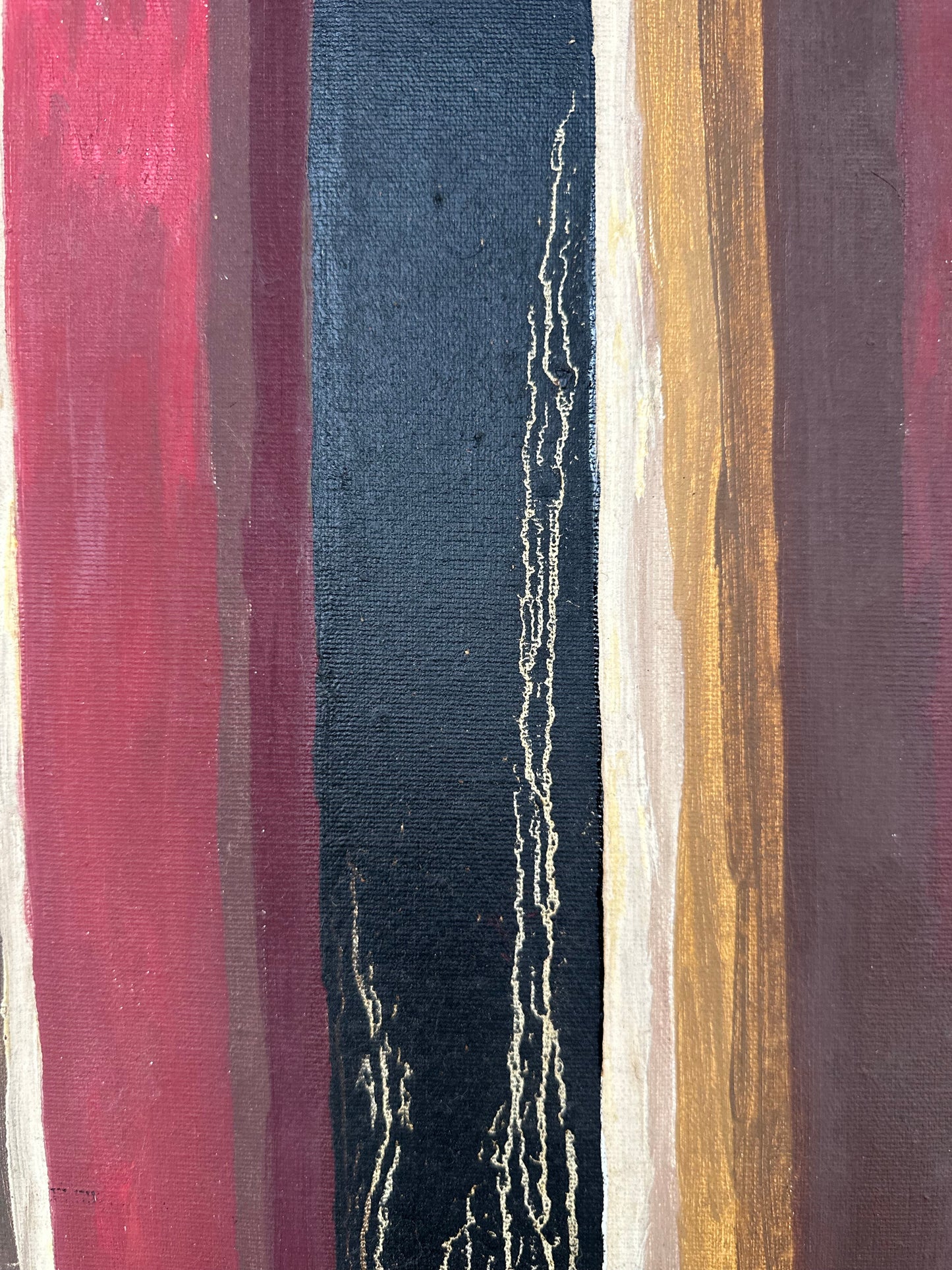 Thomas Blood 1971 Signed Painting Titled Earth and Fire Elegy