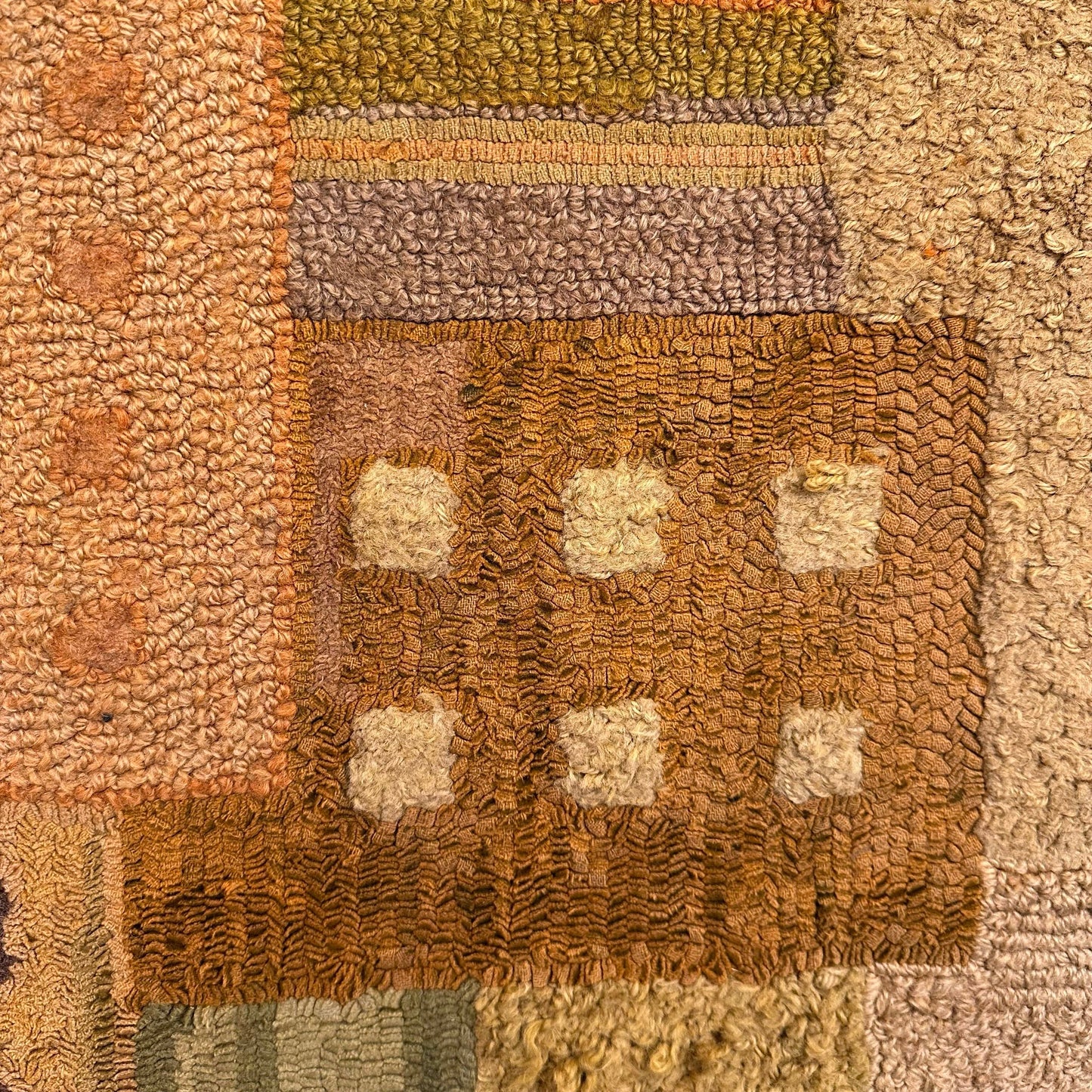 Mid Century Modern George Wells Hand Hooked Fiber Art Rug