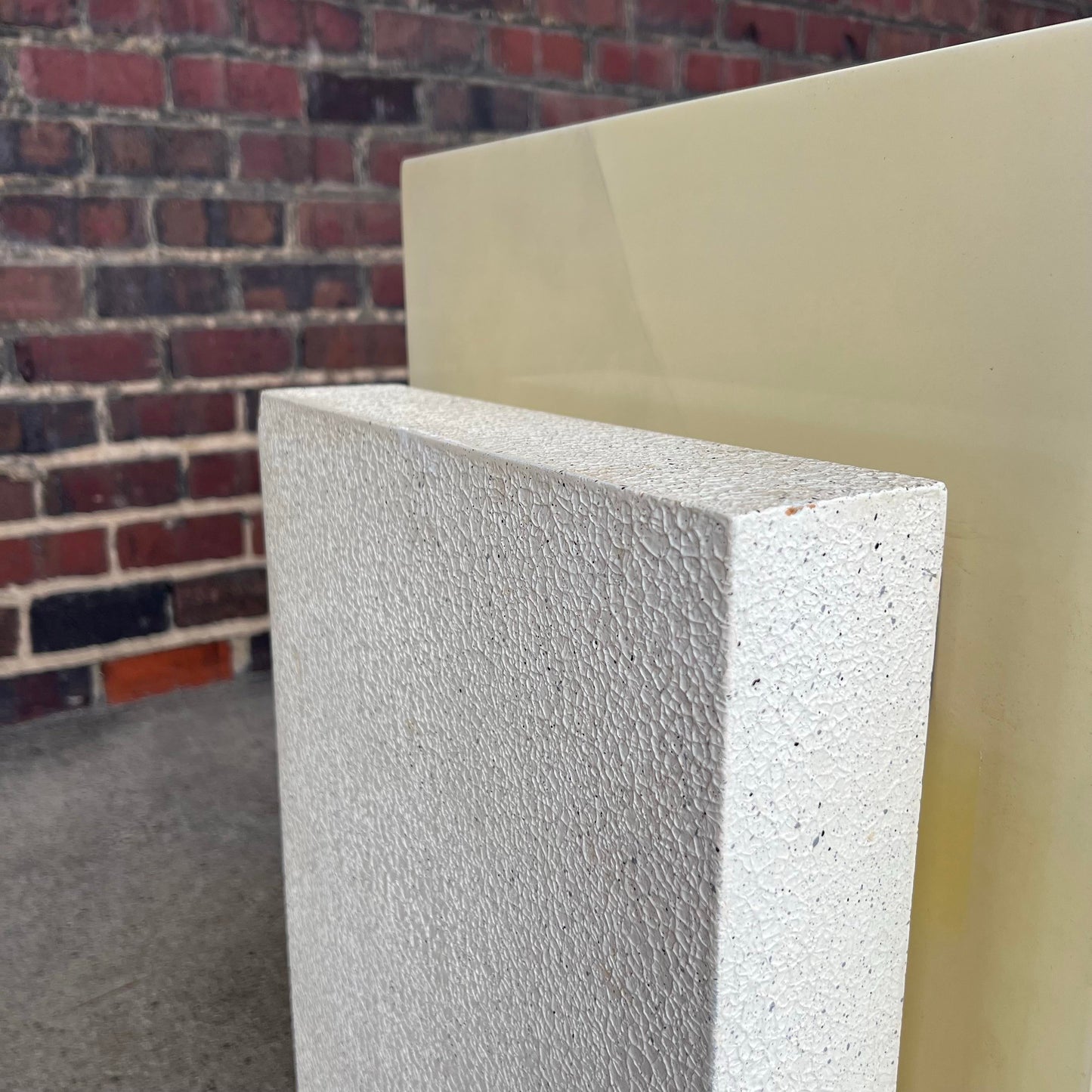 Karl Springer Lacquered Goatskin Lucite Floating Sideboard