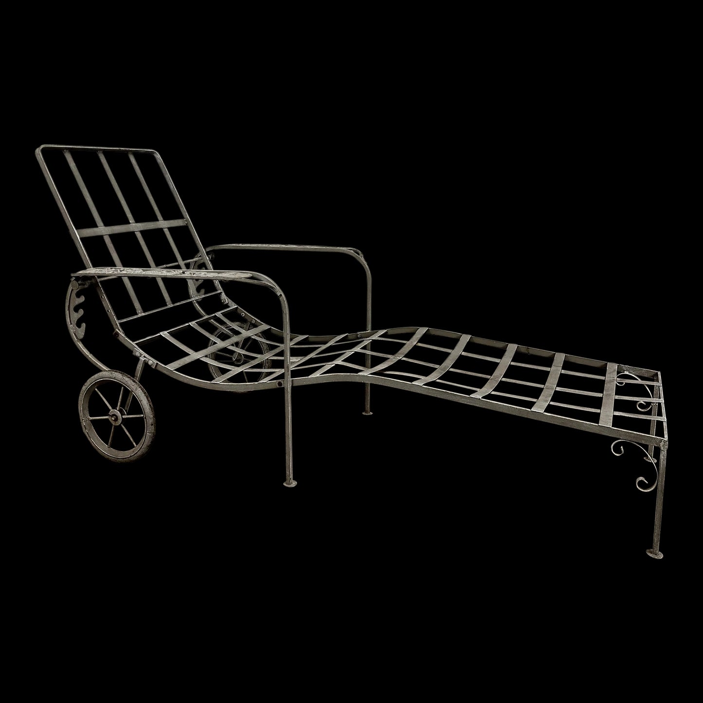 Outdoor Adjustable Chaise Lounge Chair Fruit Pattern