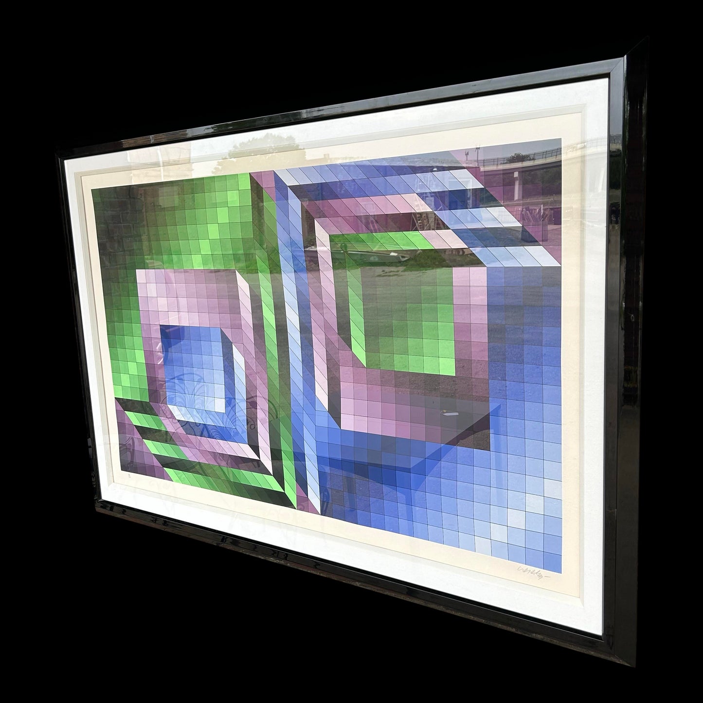Victor Vasarely Diptych Serigraph Xonau II