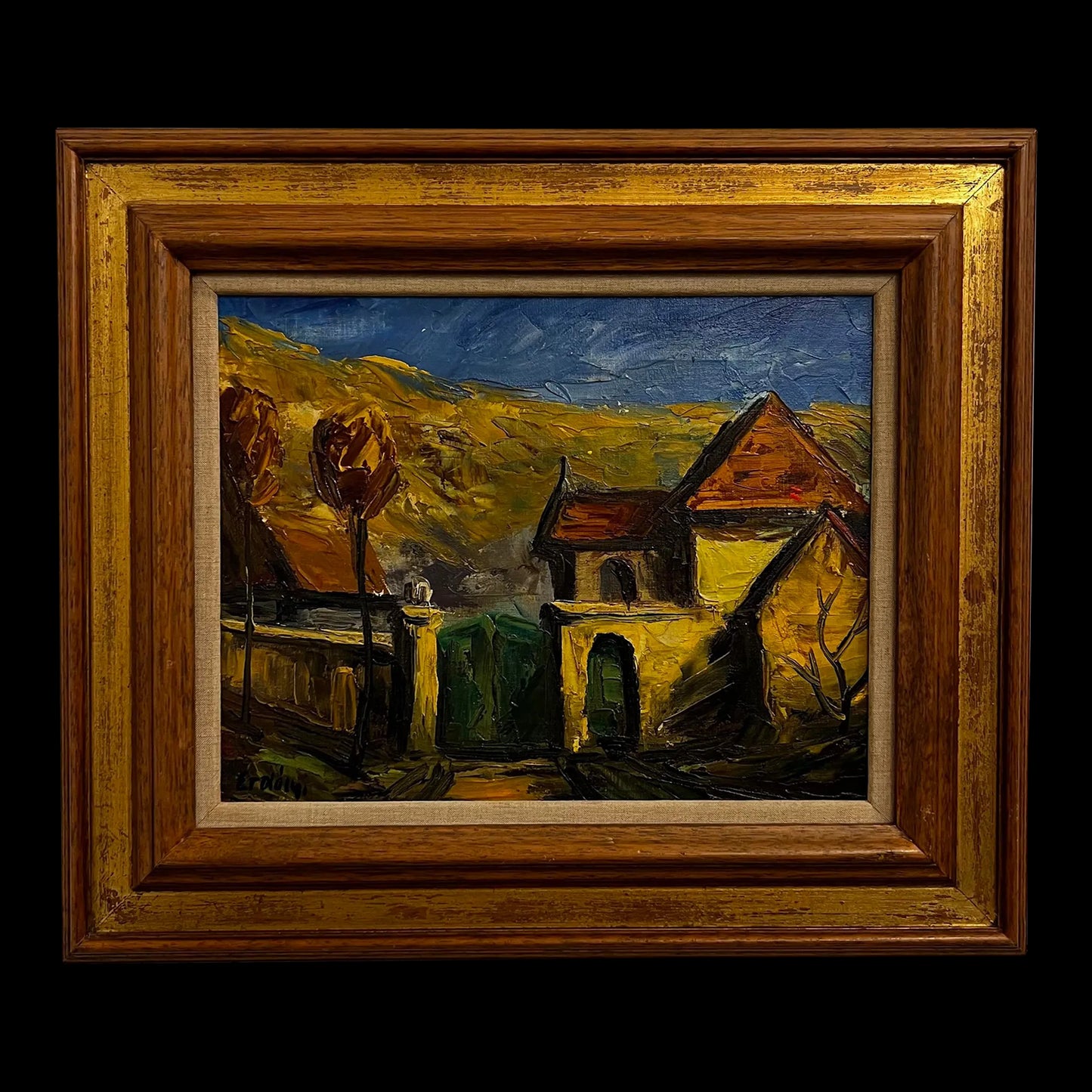 Béla Erdélyi Landscape Cityscape Painting Framed