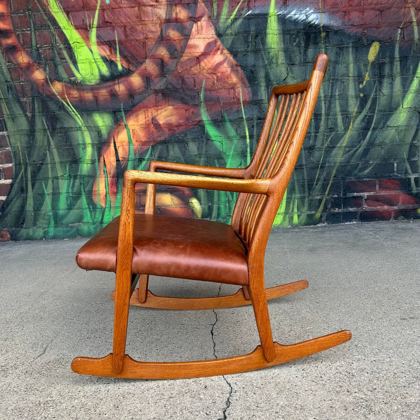 Early Mid Century Modern Hans J. Wegner Rocking Chair Ml-33