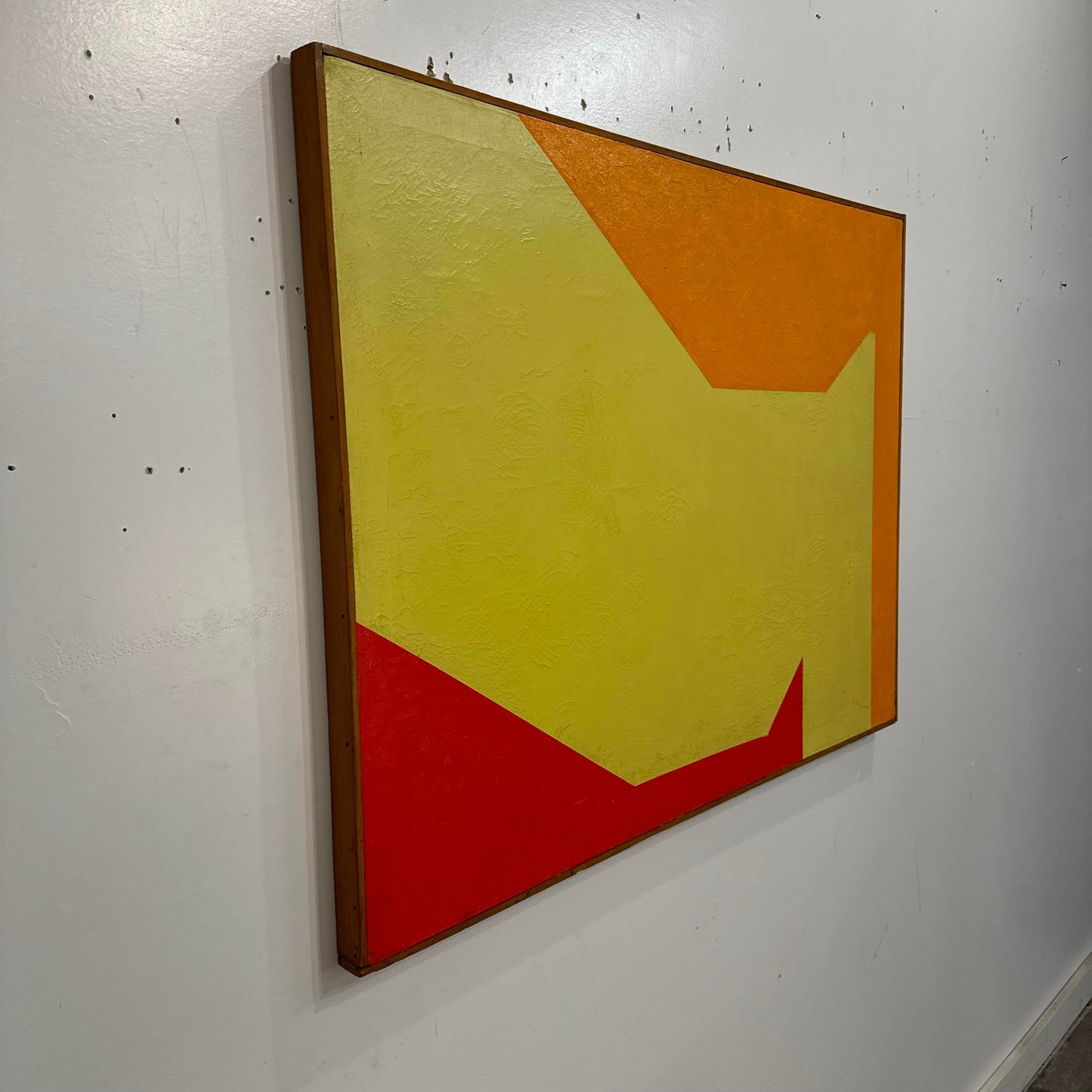 Modern Abstract Color Blocked Art Painting From the Mid Century