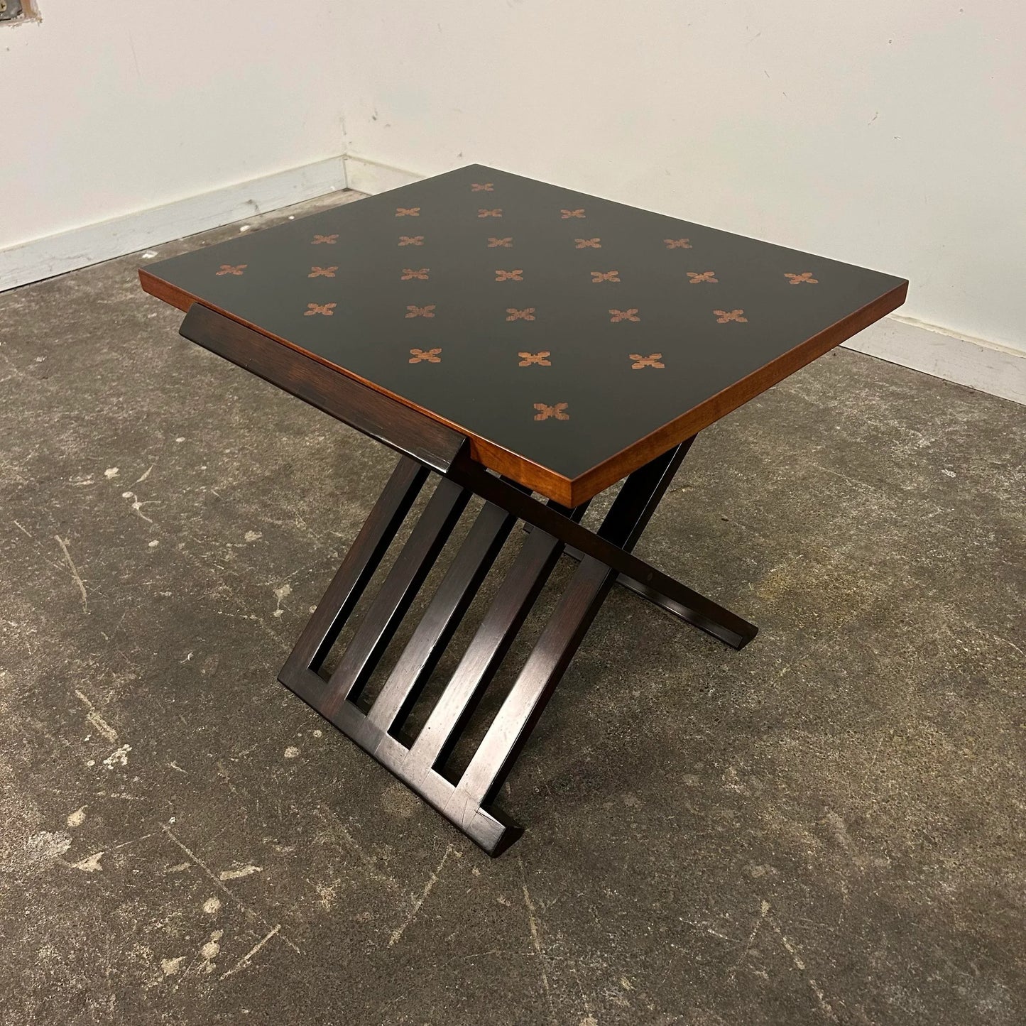 Rare Edward Wormley for Dunbar Rosewood X-Base Occasional Side Table