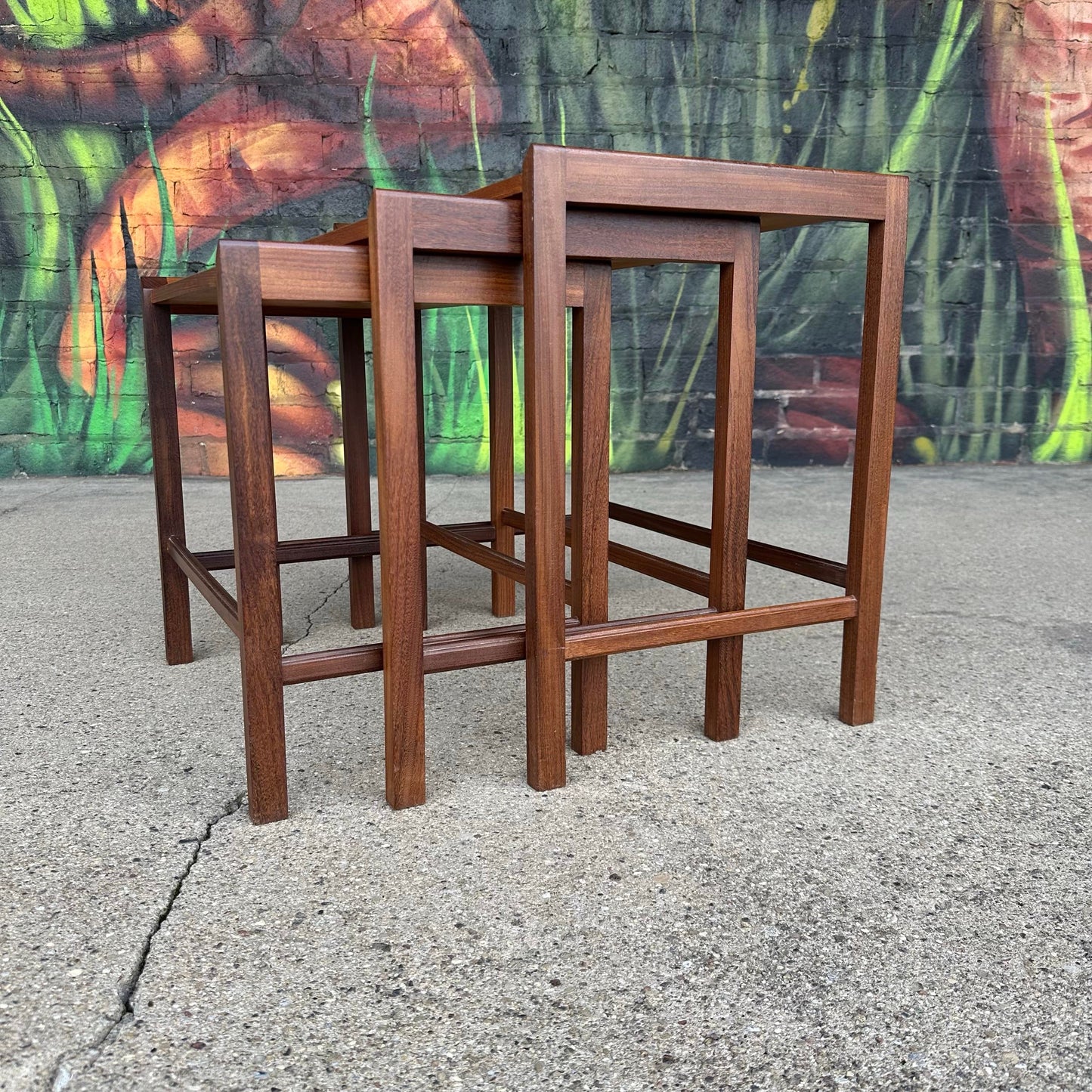 Mid 20th Century Danish Teak Nesting Side Tables