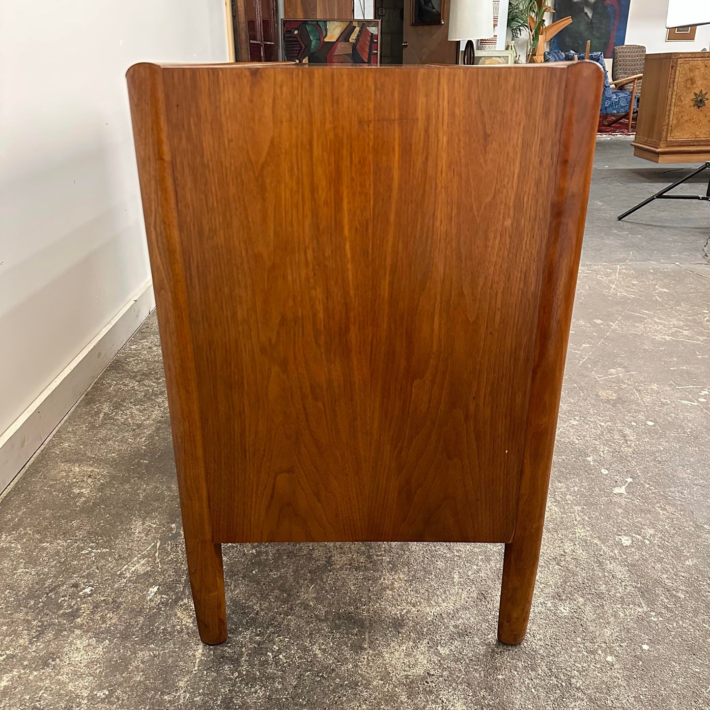 Drexel Parallel Long Dresser by Barney Flagg Midcentury Walnut