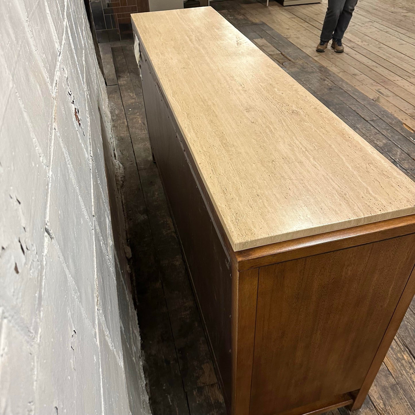 Drexel Heritage Travertine Top Credenza