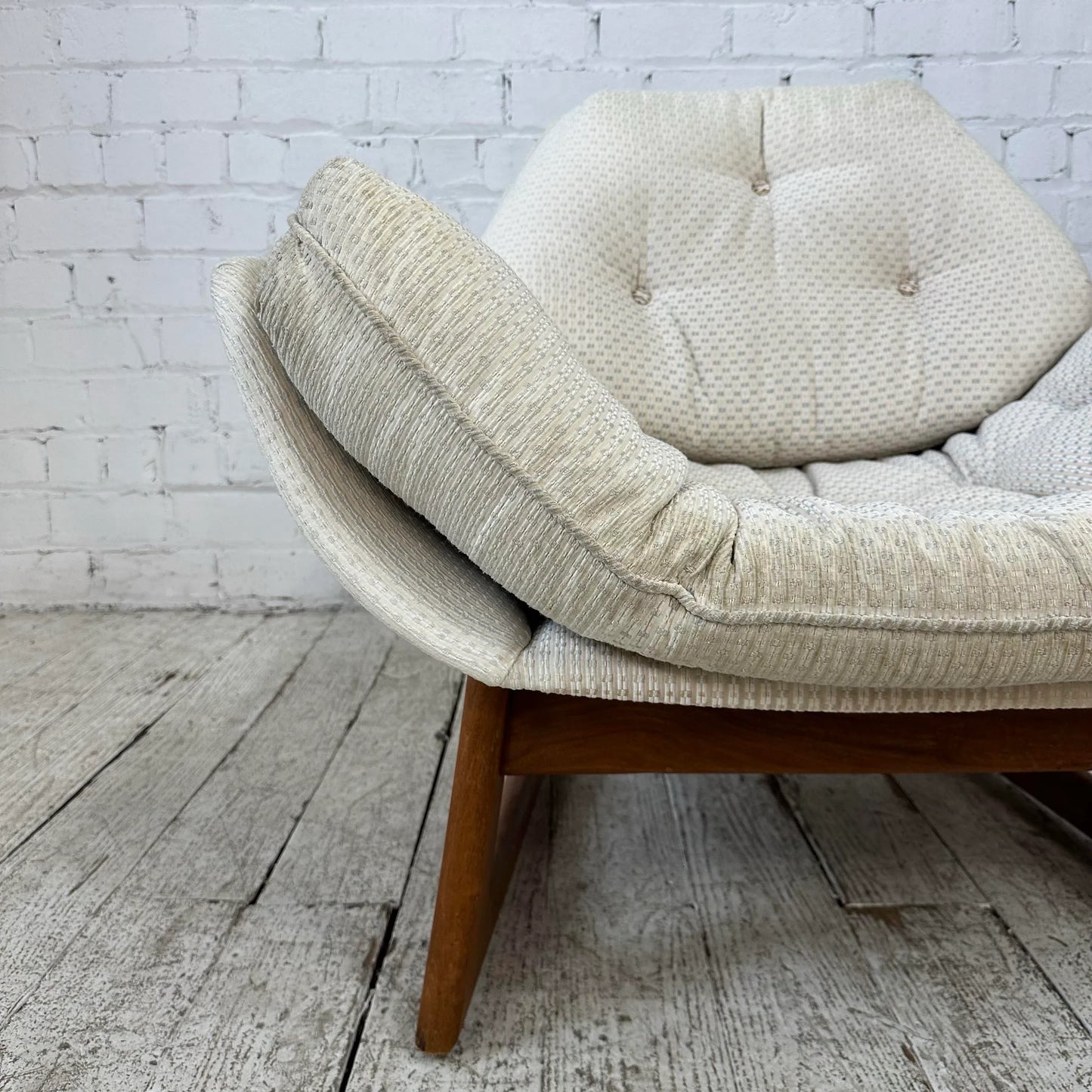 Large Adrian Pearsall Style Lounge Chair With Wood Sides