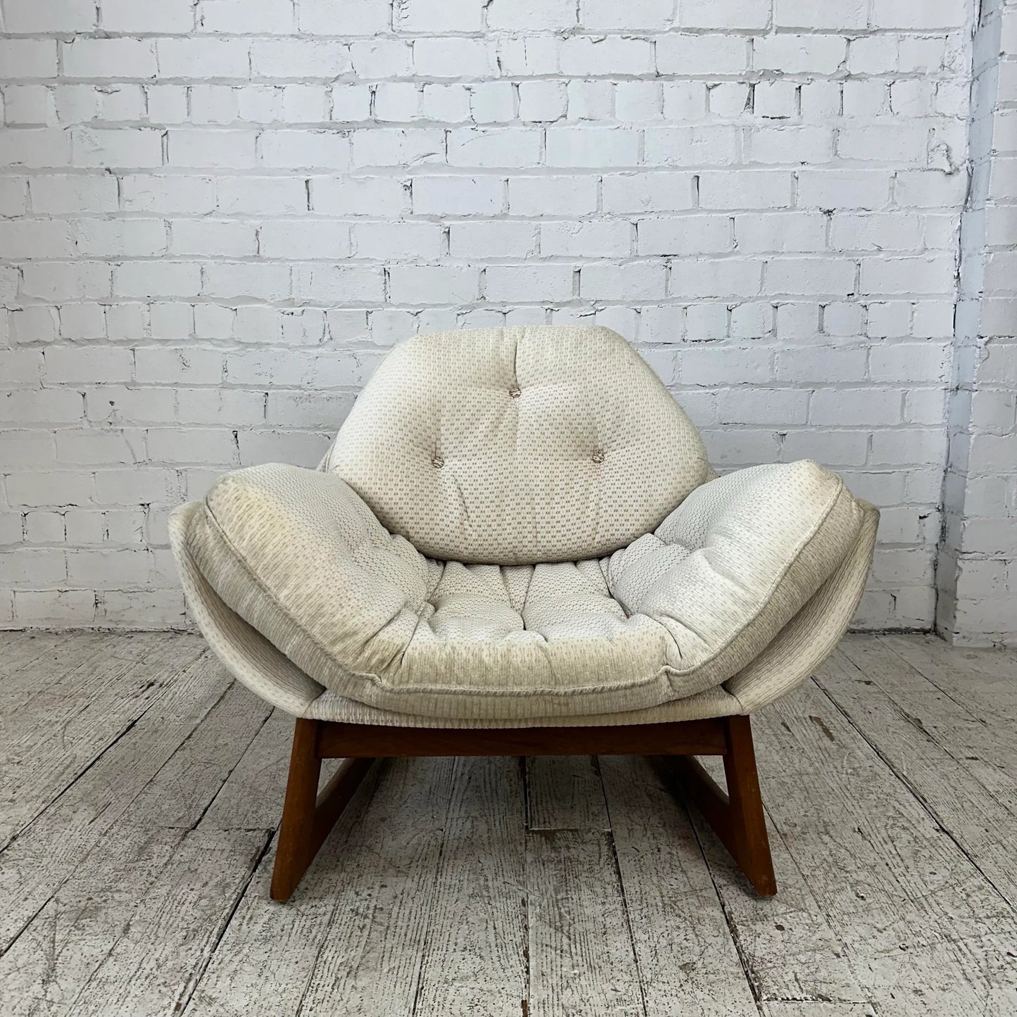 Large Adrian Pearsall Style Lounge Chair With Wood Sides