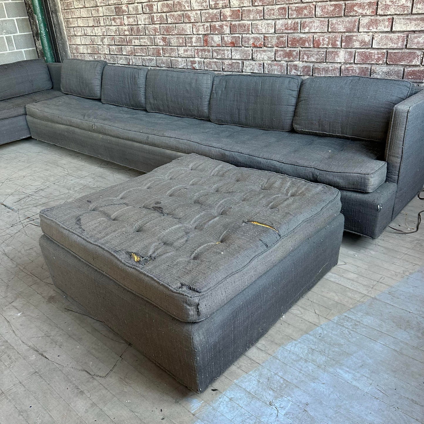 Mid 20th Century Harvey Probber Sectional Sofa and Ottoman