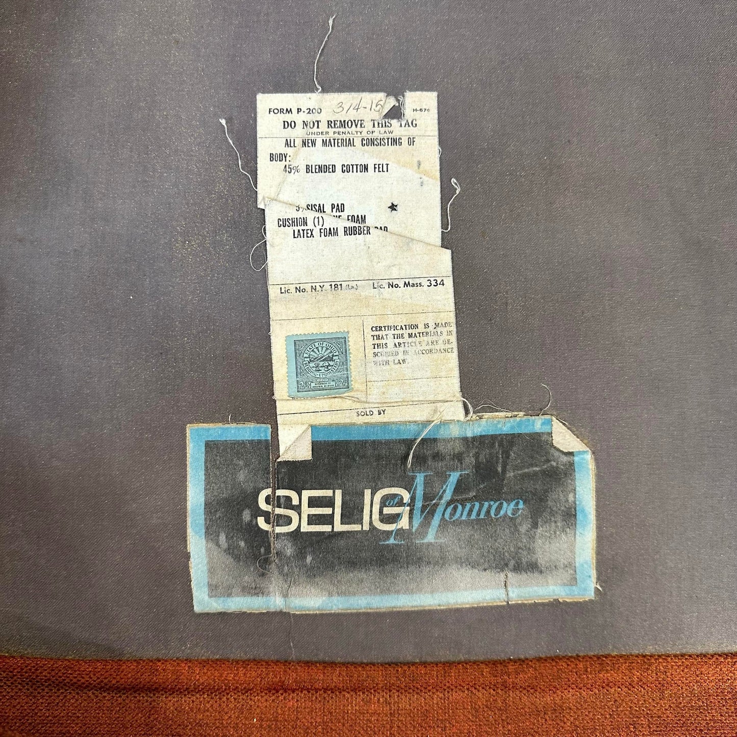 Mid 20th Century Selig Lounge Chair and Ottoman