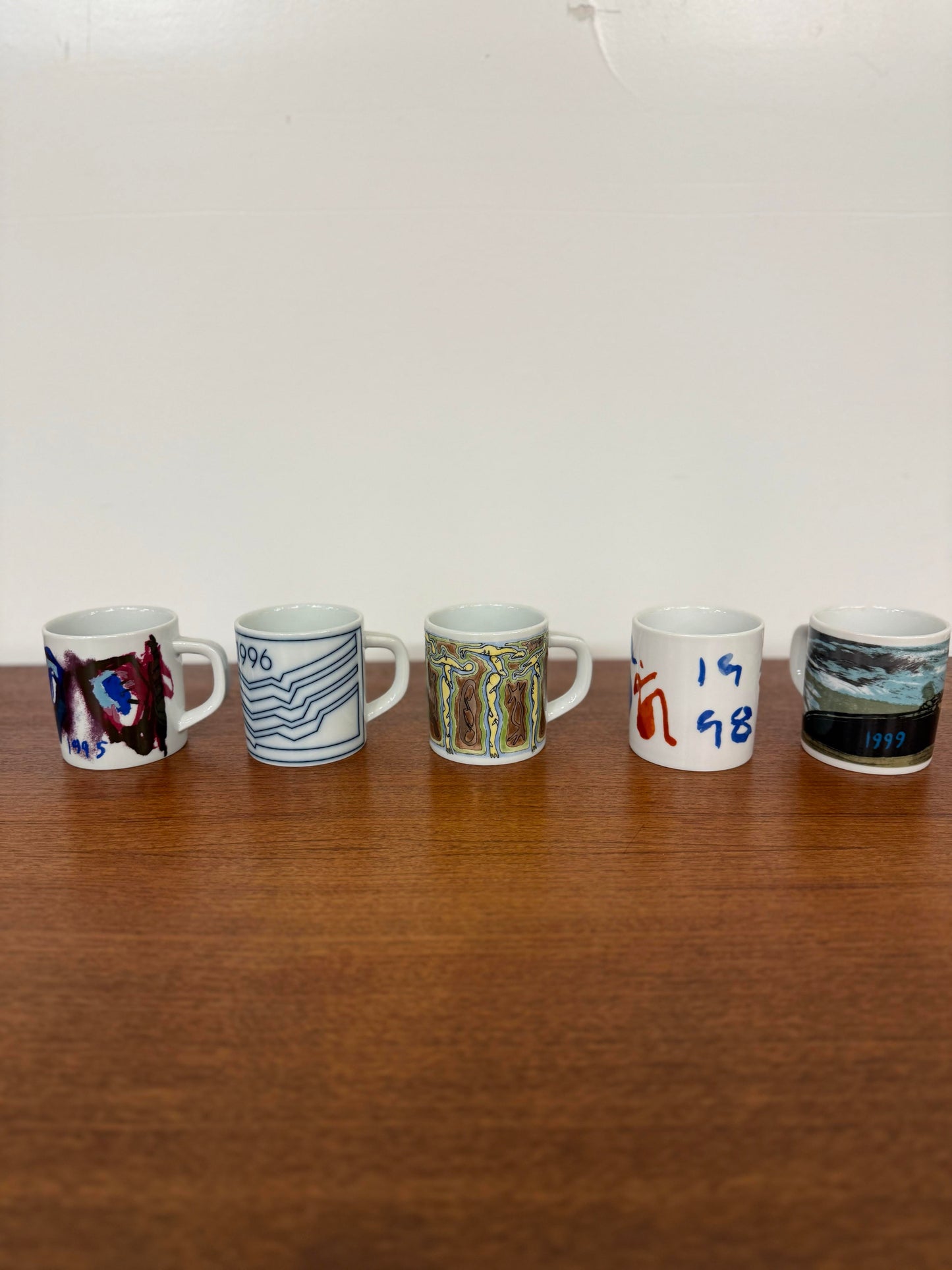 Complete Set of Royal Copenhagen Annual Mugs Small Size Years 67-14 47 Mugs Total