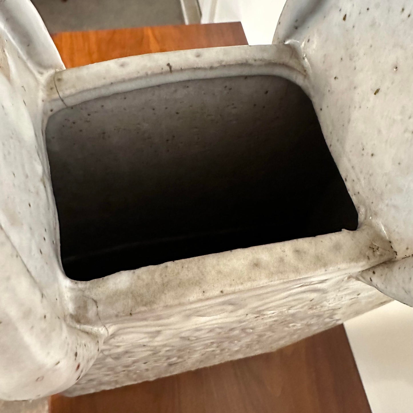 Large Slab-Made Ceramic Floor Vessel Signed