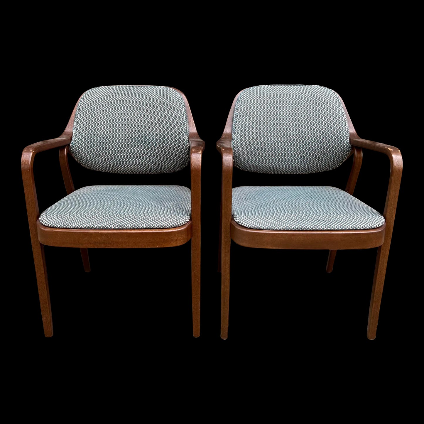 Pair of Knoll Bentwood Chairs by Don Pettit