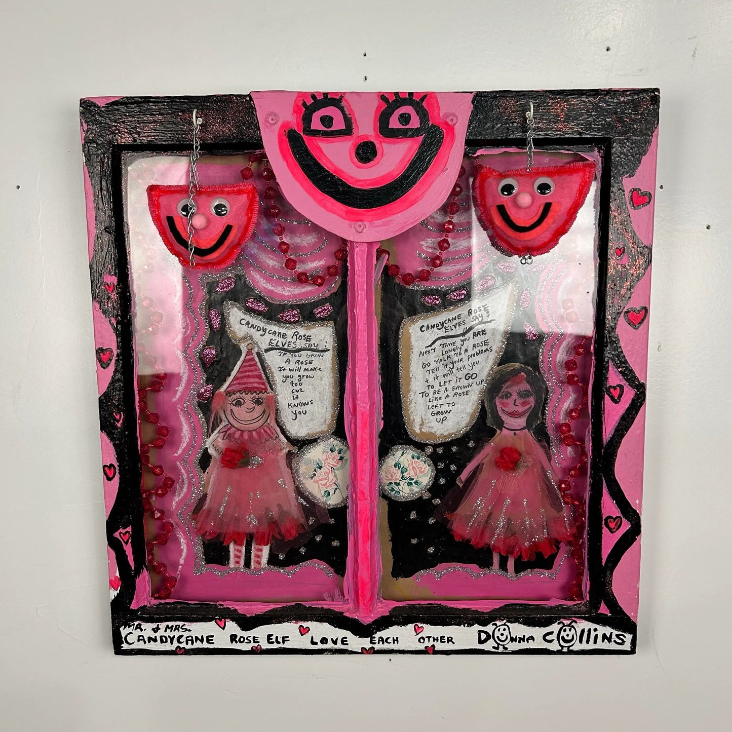 Dawn Collins Shadowbox Mixed Media Painting Outsider Art