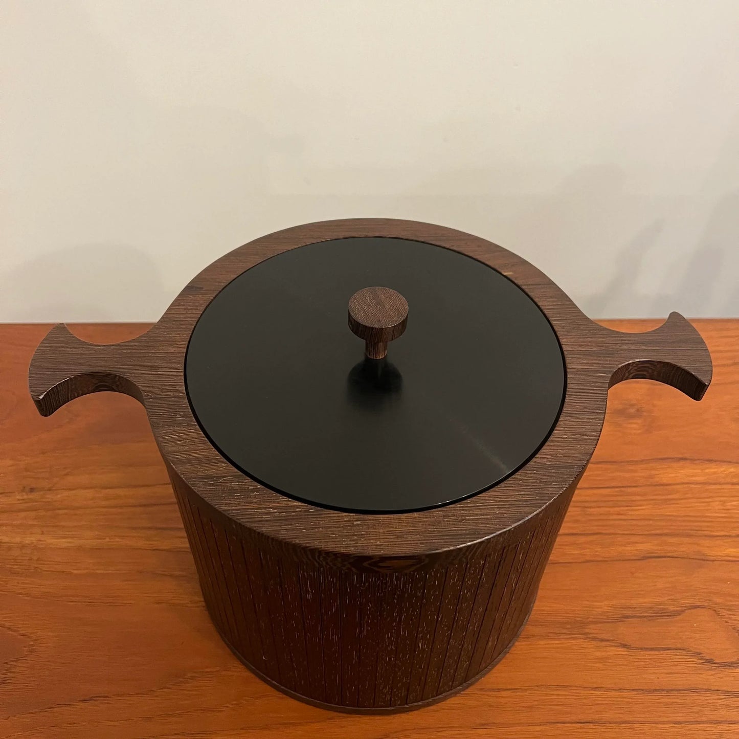 Mid 20th Century Danish Modern Skjøde Skjern Wenge Wood Ice Bucket