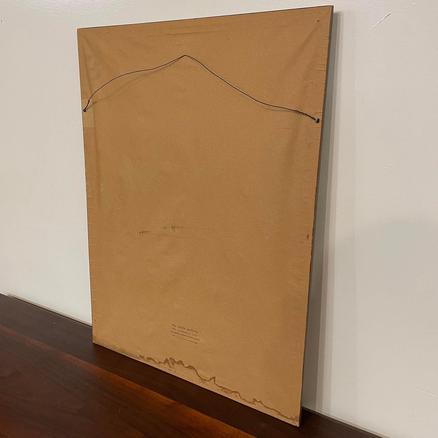 Mid 20th Century Modernist City Scene Watercolor Painting, Framed